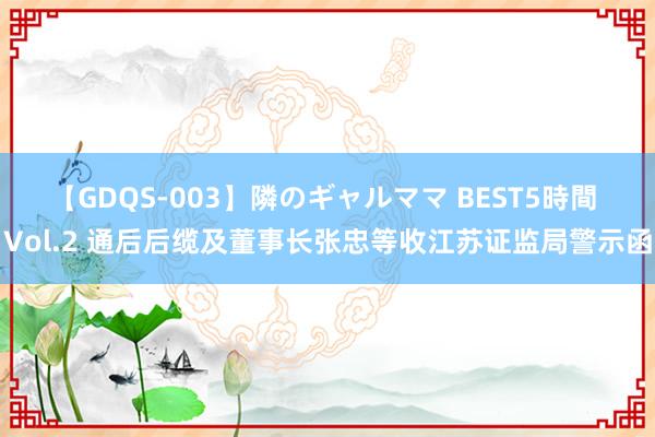 【GDQS-003】隣のギャルママ BEST5時間 Vol.2 通后后缆及董事长张忠等收江苏证监局警示函